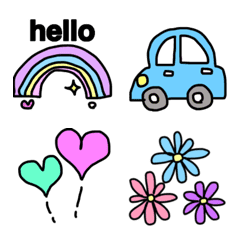 pastel colour cute emoji