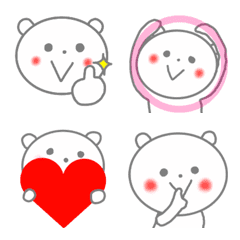 cute white bear emoji