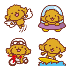 Toy poodle "Mofupoo"_ Emoji Ver.4