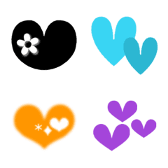 colorful heart emoji.