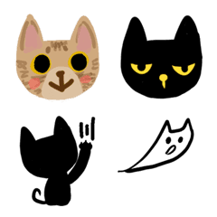 Black cat Mi Mi and Furrr emoji