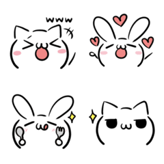Emoji of cats & rabbits3