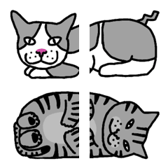 兩合一隻貓表情符號(1)