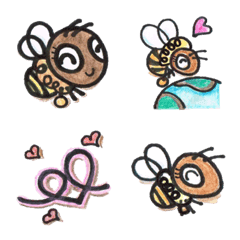 Cute honeybees Emoji  
