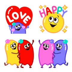 Plump colorful  pop emoji
