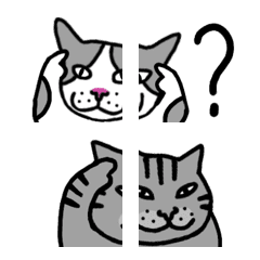 兩合一隻貓表情符號(2)