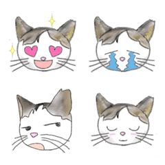 猫のエルサの水彩シンプル絵文字