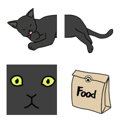 Brack Cat's Kiichan(Emoji)