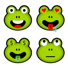 Funny Green Frog Emoji