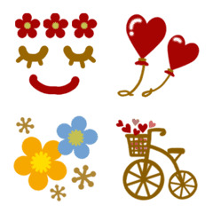 A lot of cute hearts emoji