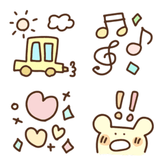 Shiningly pastel cute emoji
