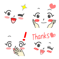 Let's use it! Simple and cute girl EMOJI
