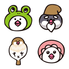 Emoji of cute java sparrow