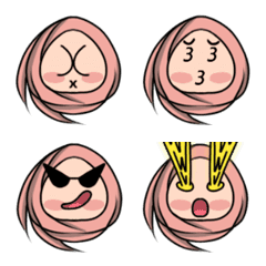 Peach Hijab Cute Girl Emoji 