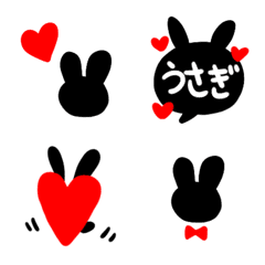 Kawaii black rabbit