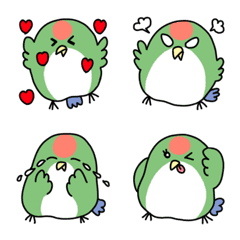Cute rosy-faced lovebird