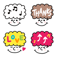 fukidashi afuro caraful moji emoji