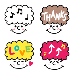 fukidashi afuro caraful moji emoji