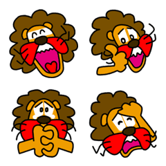 Red Cheek Lion Emoji