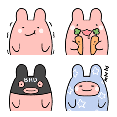 Cute, round rabbit's emoji