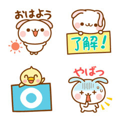 Emoji with message [Rabbit of lop ears]