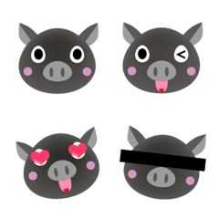 Black pig's Emoji