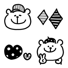 Kumao-Emoji (Monochrome)