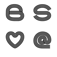 Black and white Bold stripes Emoji