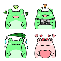 Round frog emoji