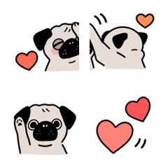 Cute Pug dog emoji