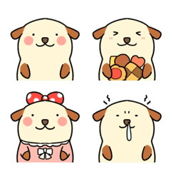 Cute round dog emoji