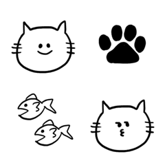 シンプル猫ちゃん絵文字