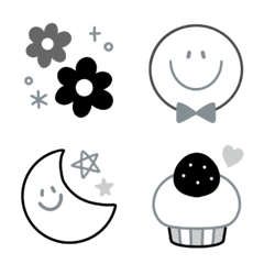 Stylish black x grey emojis