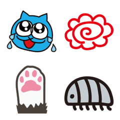 Blue cat & useble emoji