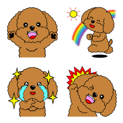 Toy poodle love emoji