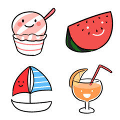 Cute emoji that can be used in summer!