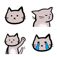 Gray Cat Face Emoji