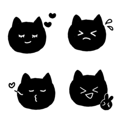 黒猫シンプル絵文字