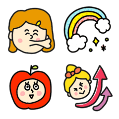 colorful and variety emoji 