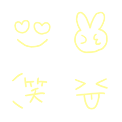 yellow emoji kawaii