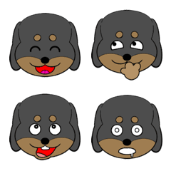 Emoji of miniature dachshund Mars