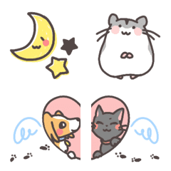 Cute pets Emoji(dog cat hamster)