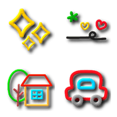 Cute Emoji like a cubic effect sticker!