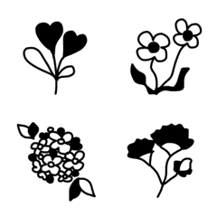 monotone flower Emoji