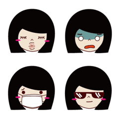 girl's expression sticker images 2