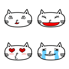 Emoji of White cat Fuyuhiko