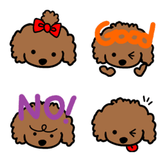 kawaii poodle emoji