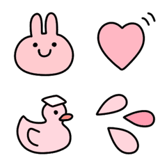 Simple pink emoji