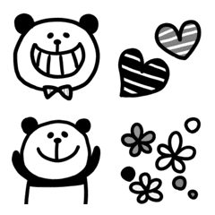 Panda-Chan Emoji (Monochrome)