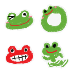 Funny frog emoji